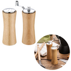 Cheqo® Peper- & Zoutmolen - Peper en Zoutmolen - Peper en Zoutstel - Zoutvaatje - Pepermolen Set - 15 cm Peper- & Zoutstellen