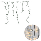 Cheqo® IJspegel Verlichting voor Buiten en Binnen - Lichtgordijn - Kerstverlichting - 360 LED - 12 meter - Warm Wit - 8 Lichtfuncties Lichtgordijn