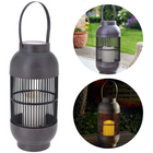 Cheqo® Buitenlamp - Solar Lantaarn - Tuinlamp op Zonne-Energie - Buitenlamp Zonne Energie - LED - ø15cm - 33cm Hoog - Metaal Buitenverlichting
