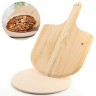 Cheqo® Pizza Snijplank net Pizzasteen - Pizza Baksteen - Pizza Set - Pizza Serveerset - Broodbaksteen - Snijplank - Pizzaschep - Pizza Schep - ø33cm Baksteen - 49x36cm Pizzaschep Pizzaschep