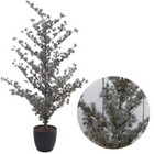 Cheqo® Luxe Kerstboom - Kersttak - Kerstplant - Plant met Verlichting en Pot - 125cm - 136 LED Kunstkerstbooom