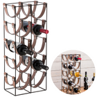 Cheqo® Wijnrek - Wijnfleshouder - Flessenrek - Flessenhouder voor 10 Flessen - Metaal - 60cm wijnrek