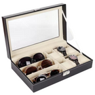 Cheqo® Luxe Horlogedoos - Horloge Etui - Opbergdoos voor 6 Horloges en 3 Brillen - Brillendoos Horlogebox