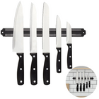 Cheqo® PRO Luxe Messenset met Magneetstrip - Messenhouder - Chefmes - Broodmes - Slicer - Multifunctioneel Vleesmes - Schilmes - RVS - Vaatwasserbestendig - Keukenmessen - Koksmessen - 6 Delig Messensets