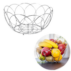 Cheqo® Fruitschaal - Fruitmand - Fruit Opbergmand - Voor lang houdbaar Fruit - Chroom - ø26.5cm Fruitschaal