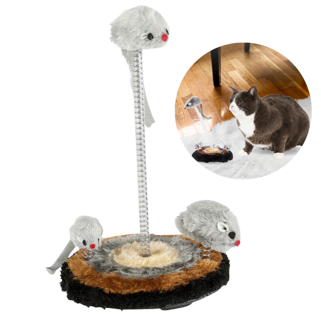 Cheqo® Speelset voor Katten - Krabpaal - Kattenspeeltje - Speelgoed voor Katten Kattenspeeltje