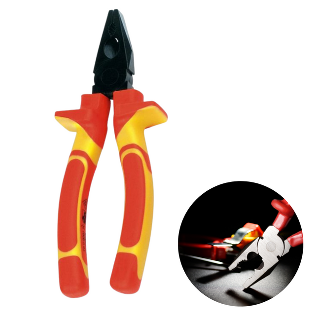 Cheqo® PRO Combinatietang - Knijptang - Kniptang - Softgrip - VDE Getest - 160mm Combinatietang