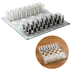 Cheqo® Schaakbord met Drankspel - Schaken - Schaak Bord - Drinkspel - Met 31 Shotglaasjes - 35x35cm Bordspellen