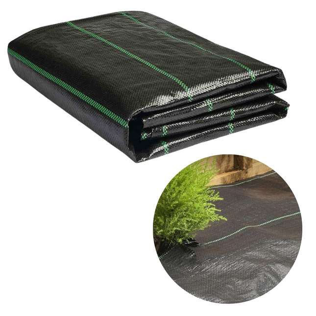 Cheqo® Anti Worteldoek - Gronddoek Tegen Onkruid - 2x5m - Bodembedekker - Voor Tuinen en Grondbestrating Worteldoeken