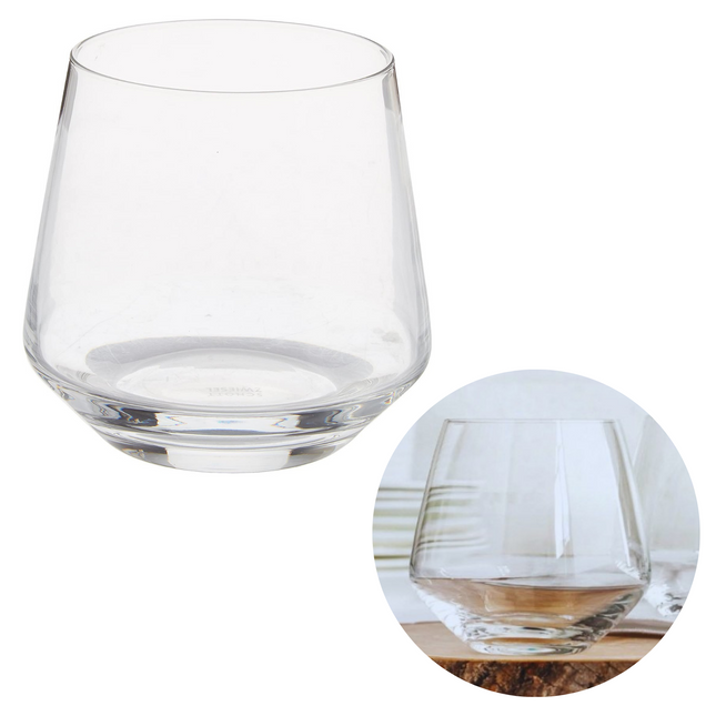 Cheqo® Luxe Kristal Waterglazen - Whiskeyglazen - Sapglazen - Drinkglazen van Kristalglas -380ml - 2 stuks Waterglazen