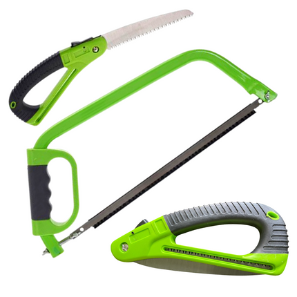 Cheqo® Snoeizaag Set - Takkenzaag - Takkenzaagset - Houtzaag - RVS Zaagblad - 2 Delig Takkenzagen