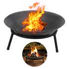 Cheqo® Luxe Vuurschaal - Vuurkorf - Terrashaard - Terrasverwarmer - Sfeerhaard - Gietijzer - Voor Hout of Houtskool - Ø 50 cm Vuurschaal