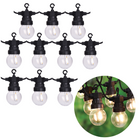 Cheqo® Lichtsnoer - Fairy Lights - Lichtslinger voor Binnen en Buiten - Kerst Verlichting - Tuinverlichting - Feestverlichting - Warm Wit - 10 LED Bolletjes - 7.5 Meter Lichtsnoeren
