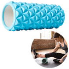Cheqo® PRO FIT Foamroller - Yoga Roller - Fitness Foam Roller - Triggerpoint Massage - Yoga - Pilates - Grid Roller - 33x14cm - Blauw Foamrollers