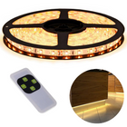 Cheqo® Warm Witte LED Strip - Led Strips - Zelfklevend - Dimbaar - Met Afstandsbediening - Warm Wit - 5 Meter led strips