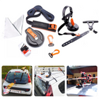 Cheqo® Spanbanden Set voor Auto of Caravan - Kamperen - Fiets Bevestigen aan Auto - Bindriem Set - Dakkoffer Alternatief Spanbanden
