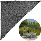 Cheqo® Schaduwdoek Camouflage - Camouflagenet - Camouflage Net - Buitennet - Driehoek 360x360x360cm - Donkergrijs - 210D Polyester - 3x 3.50m Touw - Met Afsluitbare Draagzak Schaduwdoek