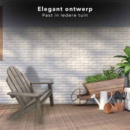 Cheqo® Loungestoel - Tuinstoel - Hout - Grey Wash - Pinewood - 88 x 69 x H92 cm - Stoel voor Tuin & Balkon - Ligstoel - Tuin Stoel - Lange Levensduur Tuinstoel