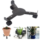 Cheqo® Plantentrolley Verstelbaar - Plantenroller - Metalen Onderstel - Kunststof Wieltjes - 22.5cm-30cm Plantenroller