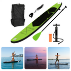 Cheqo® Complete SUP-Set - Opblaasbaar SUP Board - Stand Up Paddle Board - Ideaal voor Beginnende & Gevorderde Peddelsurfers - EVA Anti-Slip Bekleding - 150kg Max Belasting - Verstelbare Peddel - Met Handpomp & Reparatiekit SUP Board