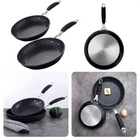 Cheqo® Set van 2 Koekenpannen - Pannenset - Koekenpan Set - Bakpan - 20 & 24 cm - Gesmeed Aluminium - Full Induction - Xylan-Marmer Coating - Cold-Effect Handgreep - Alle Warmtebronnen - Ook voor Inductie Koekenpan