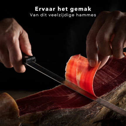 Cheqo® Hammes 25cm - Fileermes - Hoogwaardig Kunststof Heft - Ergonomisch Gevormd - RVS Messenstaal - 38cm Lengte Koksmes