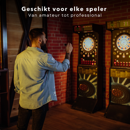Cheqo® Dartpijlen Set - Darts van 18 Gram - 3 Pijlen - Dartset - Nikkel - Professioneel - Inclusief Accessoires - In Luxe Opbergcase Dartpijlen