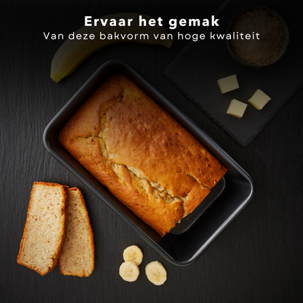 Cheqo® Bakvorm - Cakevorm - 23.3x13x7cm - Koolstofstaal - Non-Stick - Broodbakvorm - Cakebakvorm Bakvormen