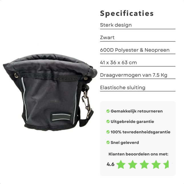 Cheqo® Gereedschapsgordel voor Schroeven - Draagbare Schroef- & Plughouder - Solide 600D - 7,5Kg - Elastische Sluiting - Hang- & Draagbaar - Met Reflector - Polyester Gereedschapsgordels