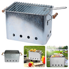 Cheqo® Draagbare BBQ - Kleine Barbecue voor Camping - Houtskoolbarbecue - Compact Ontwerp -  72x24cm - Zink BBQ