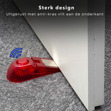 Cheqo® Deurstop Alarm - 110dB - 15cm - Anti-Inbraak Deurwig met Alarm - Beveiliging - Veiligheid - Thuis Deurwig