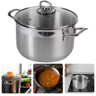 Cheqo® Kookpan met Deksel - 16cm - 2.0L - RVS - 2000ml - 10cm Hoogte - 870g - 3.2mm Dikte - Vaatwasser - Gas, Elektrisch, Keramisch, Inductie, Halogeen, Oven Kookpan