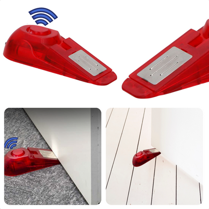 Cheqo® Deurstop Alarm - 110dB - 15cm - Anti-Inbraak Deurwig met Alarm - Beveiliging - Veiligheid - Thuis Deurwig