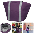 Cheqo® Geïsoleerde Koeltas - 22,3 liter - Paars - Isolerend - Thermische Binnenkant - Dubbel Handvat - Rits - 18,5 x 18 cm - Verstevigde Bodem - Voor Picknick & Boodschappen Koeltas