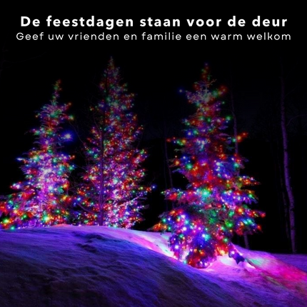 Cheqo® Micro Cluster - Kerstverlichting - Kerstboomverlichting voor Binnen en Buiten - 1000 LED's - 20m - Multicolor - 8 Functies - 270cm Boom - 2cm Ruimte - 3m Aansluitsnoer - IP44 Clusterverlichting