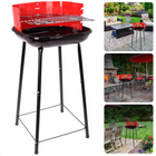 Cheqo® Houtskoolbarbecue - Houtskool BBQ - Barbecue - Ø41cm - Windscherm - Grillrooster - Vuurschaal 0,7mm - Gewicht 2.8kg BBQ