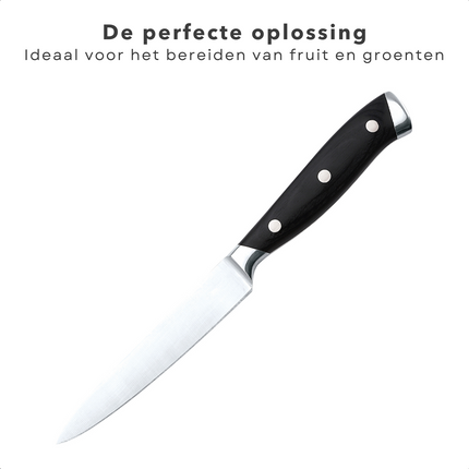 Cheqo® PRO Officemes - Office Mes - Chefmes - Koksmes - Keukenmes - Vlijmscherp - 12.5cm Koksmes