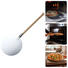 Cheqo® XL Pizzaschep - Pizzaspatel - Ø30.5 x 87cm - RVS - Met Afneembaar Handvat - Makkelijk Schoon te Maken - Voor Oven & BBQ - Barbecue Schep Pizzaschep