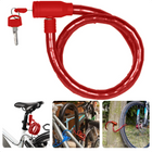 Cheqo® Kabelslot - Fietsslot - Slot Geschikt voor Fiets/Scooter - 0.8m - 18mm - Plastic Omhulsel - 2 Sleutels - 420g - Rood Kabelslot