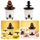 Cheqo® Chocolade Fontein - Chocoladefontein - Chocolade Fondue - 200ml - 80°C - 24cm - Indicatielampje - Met Chocoladelepel en Dompelstokjes Chocoladefonteinen