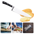 Cheqo® PRO Koksmes - 20 cm - RVS - Kunststof Handvat - Vlees, Vis & Groente - 33,5 cm - 270 gram Koksmes
