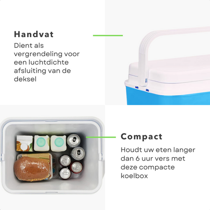 Cheqo® Koelbox Set - Koelboxen - 2 Stuks - 10L & 24L - 26x18x31cm & 39x24x39cm Koelbox