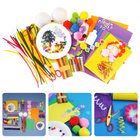 Cheqo® XXL Hobby en Knutselset - Knutselen Set - 1000pcs - Lijm, Schaar, Glitterbuisjes, Verf, Vilt, Rietjes, Chenille Draad, Tempex Bal, Kralen, Rocailles, Steentjes, Houten Stokjes, Bloemen, Ogen, Rubber Vormen Knutselpakket