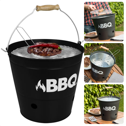 Cheqo® Draagbare Houtskoolbarbecue - Barbecue - BBQ - Camping Barbecue - Grill - BBQ Emmer BBQ
