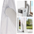 Cheqo® Mobiele Airco Raamafdichtingskit - 400cm - Voor Draairaam, Valraam & Regulier Raam - Warmte, Insecten & Regen Blijven Buiten - Vermindert Energieverbruik - Met Ritssluiting - Bevestiging met Klittenband Raamafdichtingskit mobiele airco