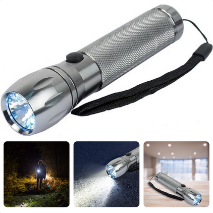 Cheqo® PRO Zaklamp - Xenon & 3 LED's - Hoge Lichtsterkte - Verstelbare Lichtbundel - Met Batterijen Zaklamp