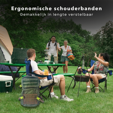 Cheqo® Backpack - Zwart - 40x30x15cm - Rugzak - Schoudertas - Reistas - Outdoor - Reizen - Vakantie - Mode Rugtas