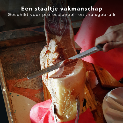 Cheqo® Hammes 25cm - Fileermes - Hoogwaardig Kunststof Heft - Ergonomisch Gevormd - RVS Messenstaal - 38cm Lengte Koksmes