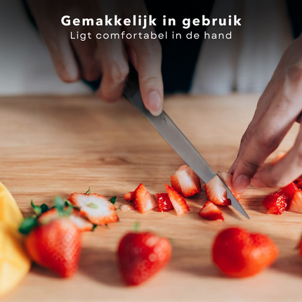 Cheqo® PRO Officemes - Office Mes - Chefmes - Koksmes - Keukenmes - Vlijmscherp - 12.5cm Koksmes