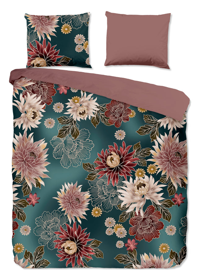 Cheqo® Tweepersoons Dekbedovertrek - 140x220cm - Inclusief Kussenslopen - 100% Microfiber - Petrol Dekbedovertrek